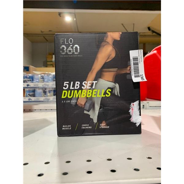 Flo 360 5lb Dumbbell Set - 2.5lbs Each