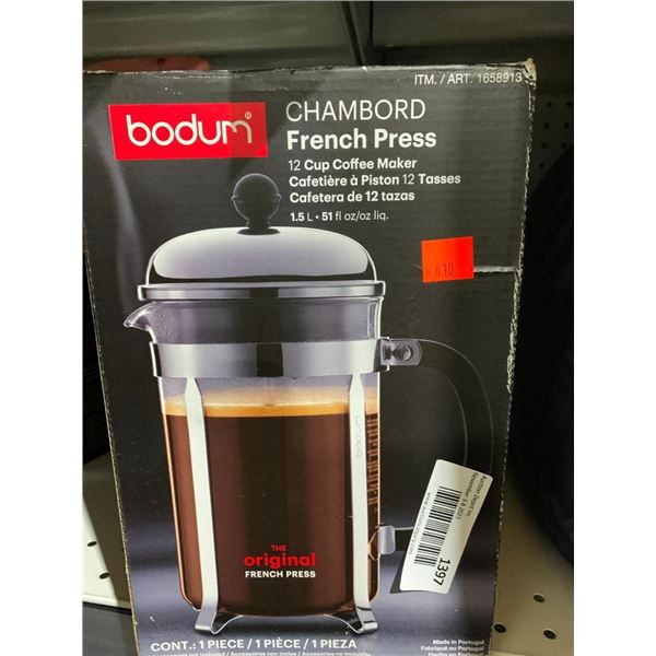 Bodum Chambord 12 Cup French Press Coffee Maker
