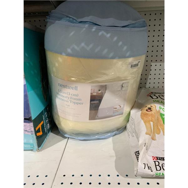 Nestwell 1.5" Memory Foam Mattress Topper - Full Size