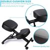 Image 2 : Dragonn Black Ergonomic Adjustable Kneeling Chair with Brake Castors