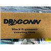 Image 4 : Dragonn Black Ergonomic Adjustable Kneeling Chair with Brake Castors