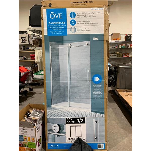 Ove Canberra 60 Shower Door Glass Panels - Box 1 of 2 only