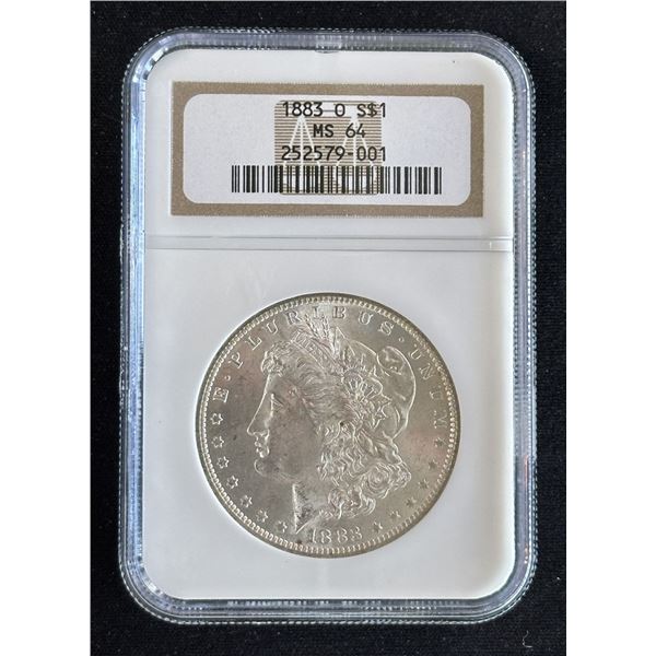 1883 O Morgan Silver Dollar NGC MS64