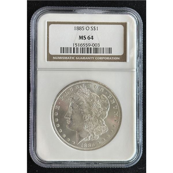 1885 O Morgan Silver Dollar NGC MS64