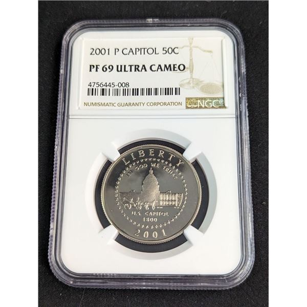 2001 P US Capitol 50c Half Dollar NGC PF69 UCAM