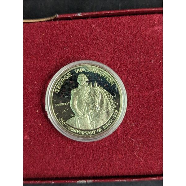 Five (5ct) 1982 S Proof Silver George Washington commemorative Half Dollars OGP