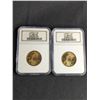 Image 1 : Two (2ct) 2000 Sacajawea P $1 NGC Graded MS66