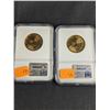 Image 2 : Two (2ct) 2000 Sacajawea P $1 NGC Graded MS66