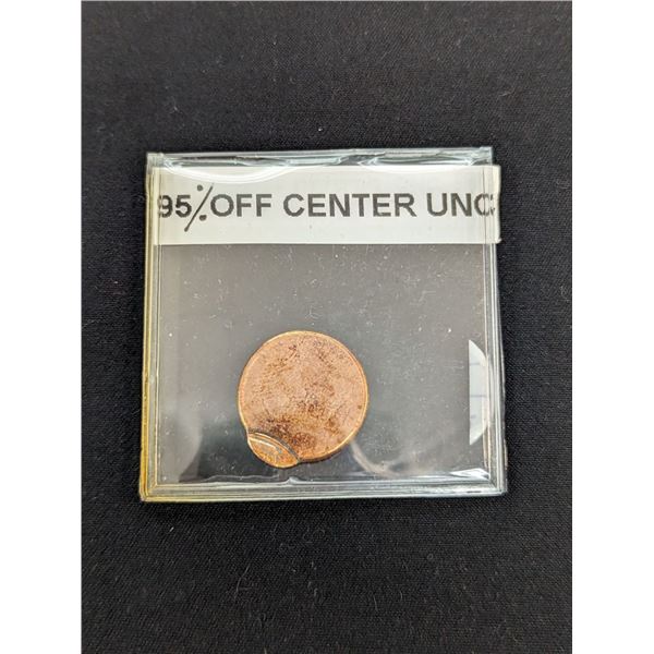 Lot of Two (2ct) Off Center Error Cents