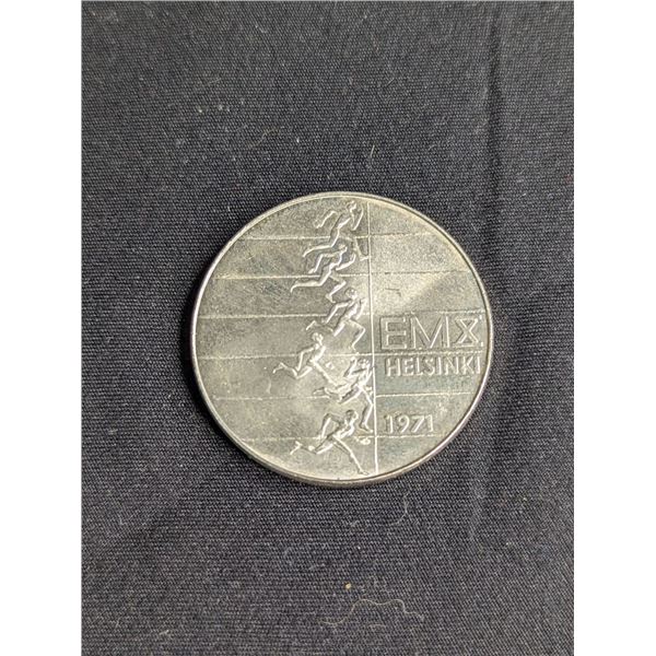 1971 FINLAND 10 Markkaa Silver Commemorative Choice Brilliant Uncirculated