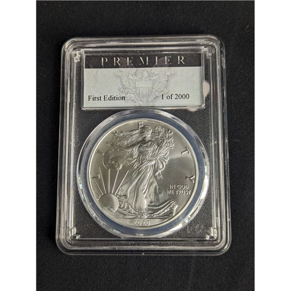 2020 American Silver Eagle MS70 PREMIER FIRST EDITION