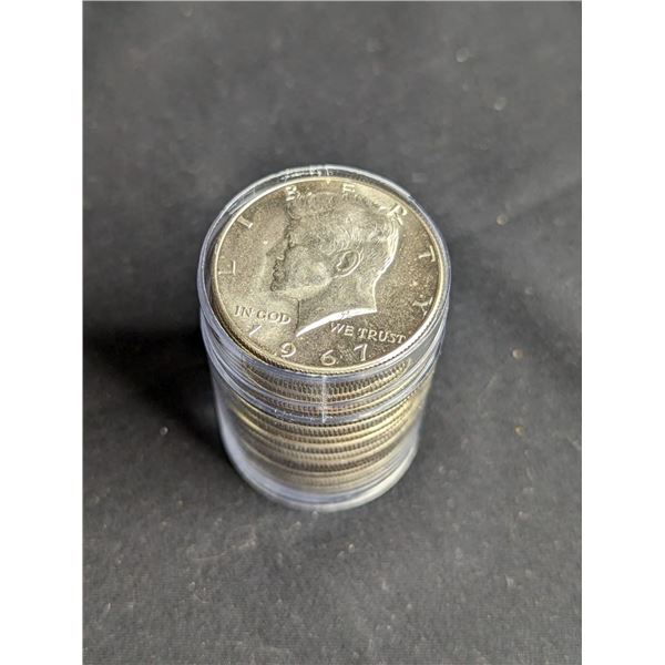 1 Roll Kennedy 40% Silver Half Dollars 1965-1969 Coins BU