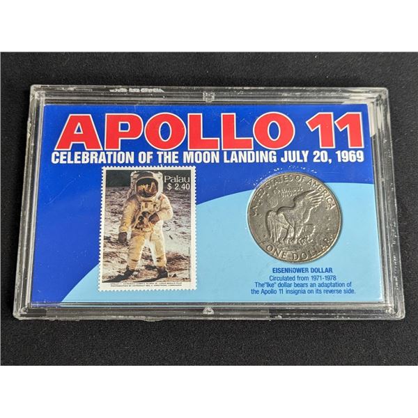 1978 Apollo 11 Commemorative Eisenhower Dollar With Stamp