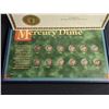 Image 2 : A Mercury Dime Set 12 Coins and 12 Years of Mintage