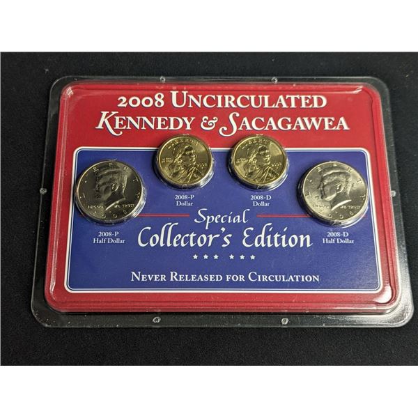 2008 Unc Kennedy and Sacagawea P and D set