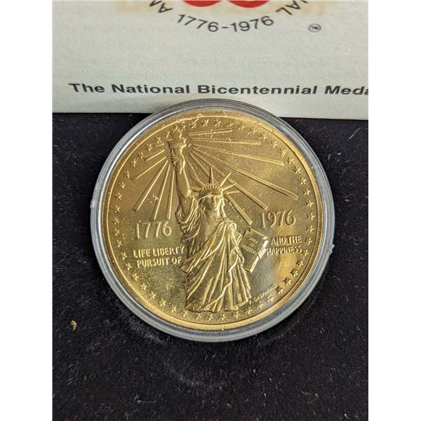 A National Bicentennial Medal of America in Box With COA