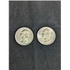 Image 1 : Lot of Two (2ct) 1944 and 1955 D Washington Quarters Choice BU