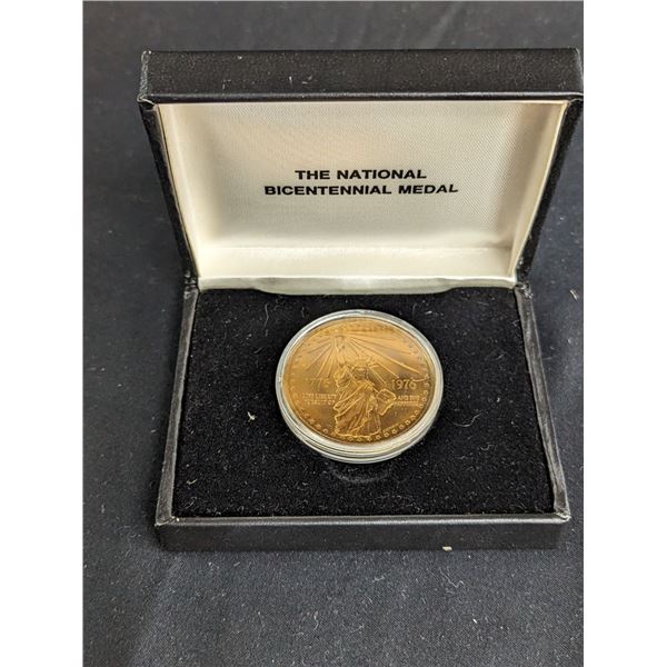 A National Bicentennial Medal of America in Box With COA