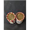 Image 1 : Two Rolls of 2007 Washington Golden Dollars P and D Roll