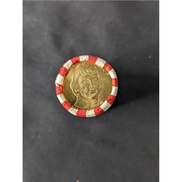 BU Roll of US 2007 P Thomas Jefferson Golden Dollars (25ct)