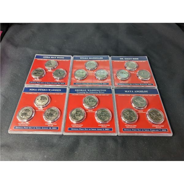 Lot of (6ct) New Washington Quarter P D S Sets