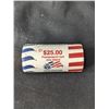 Image 2 : A Roll of 2007 D (25ct) John Adams Golden Dollars in US Mint Roll