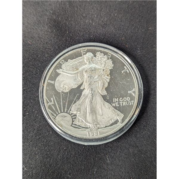 1991 S Proof American Silver Eagle.