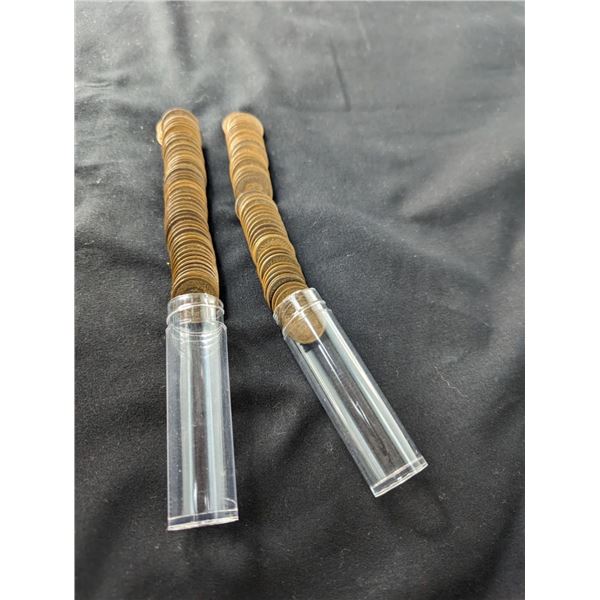 Two (2ct) rolls of US Indian Head Cants