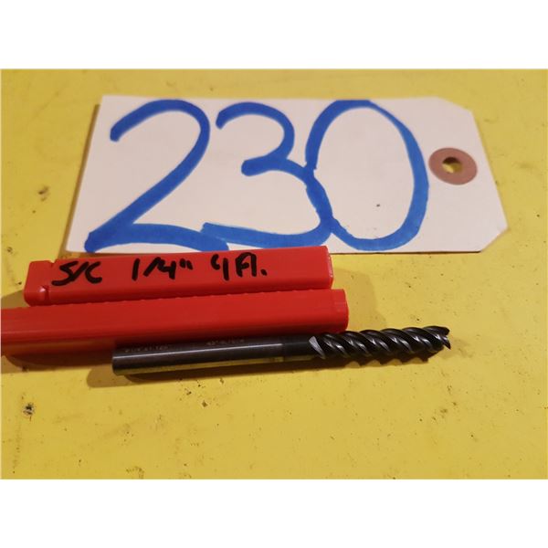 Walter Solid Carbide End Mill 1/4" 4fl.