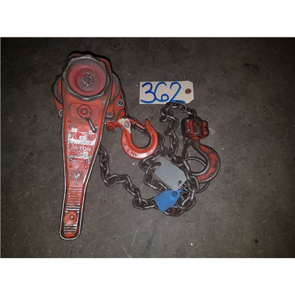 JET Lever Block Chain Hoist 3/4 Ton