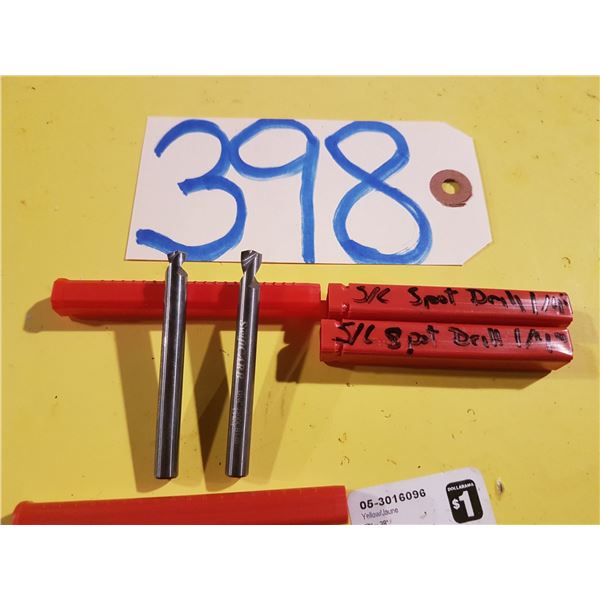 Set of Solid Carbide Spot Drill 1/4"