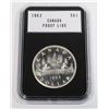 Image 1 : 1963 CANADA SILVER DOLLAR PROOF LIKE