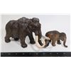 Image 2 : WOOLY MAMMOTH WITH BABY DIORAMA, WITH MED SIZE