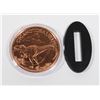 1-OZ FINE COPPER GIGANOTOSAURUS ROUND IN