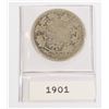 Image 1 : 1901 CANADA 25 CENT COIN (92.5% SILVER)