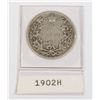Image 1 : 1902H CANADA 25 CENT COIN (92.5% SILVER)