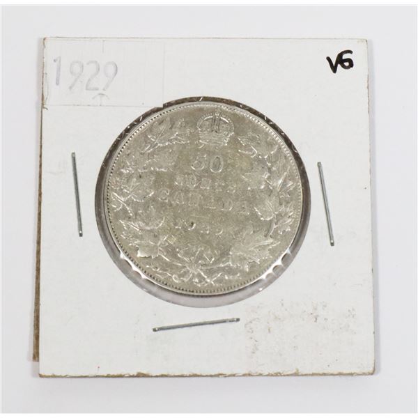 1929 CANADA HALF DOLLAR (VG)