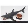 Image 1 : MEGALODON FIGURE WITH 1-OZ COPER ROUND WITH STAND