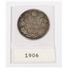 Image 1 : 1906 CANADA 25 CENT COIN (92.5% SILVER)