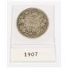 Image 1 : 1907 CANADA 25 CENT COIN (92.5% SILVER)