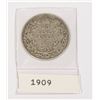 Image 1 : 1909 CANADA 25 CENT COIN (92.5% SILVER)