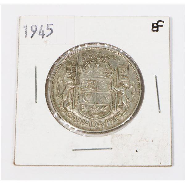 1945 CANADA HALF DOLLAR (EF)