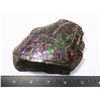 Image 2 : LARGE 5" X 4" AMMOLITE GEM STONE WITH BLUE, PURPLE