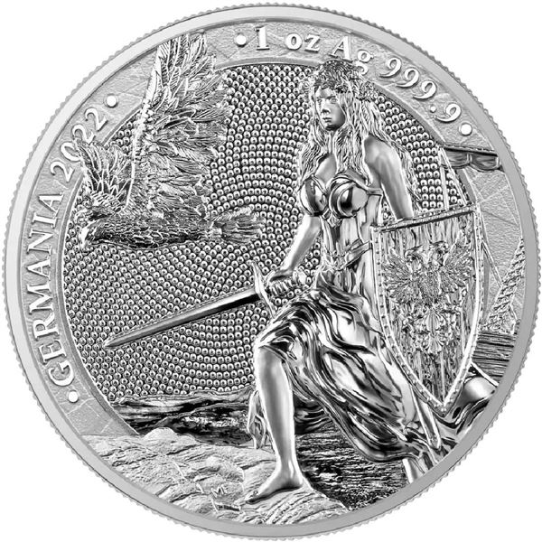 GERMANIA 2022-5MARK 1-OZ PURE SILVER BU