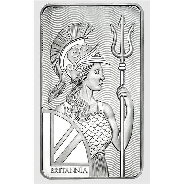 10-OZ BRITANIA 999 SILVER BAR, THE ROYAL MINT