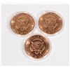 Image 2 : THREE 1-OZ COPPER ROUNDS (TRUMPS WALL)