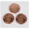 Image 1 : THREE 1-OZ COPPER ROUNDS (TRUMPS SPACE FORCE)