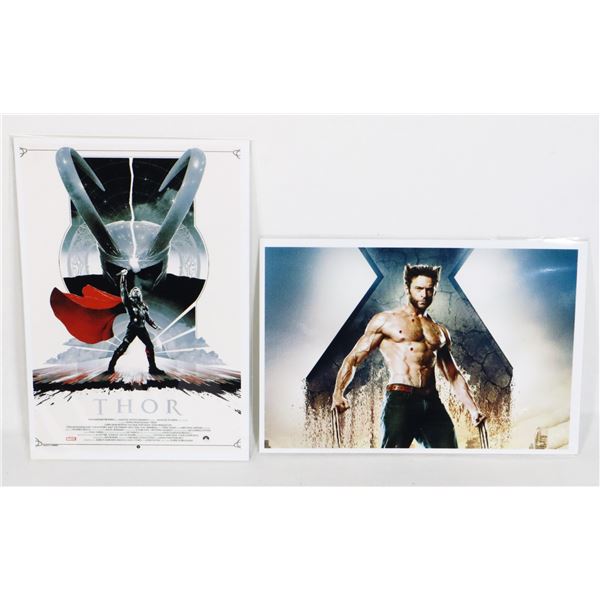 TWO MARVEL MINI POSTERS 4 X6  COMES WITH