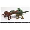 Image 1 : TWO TOY DINOSAURS MEDIUM SIZE WITH PALM TREE