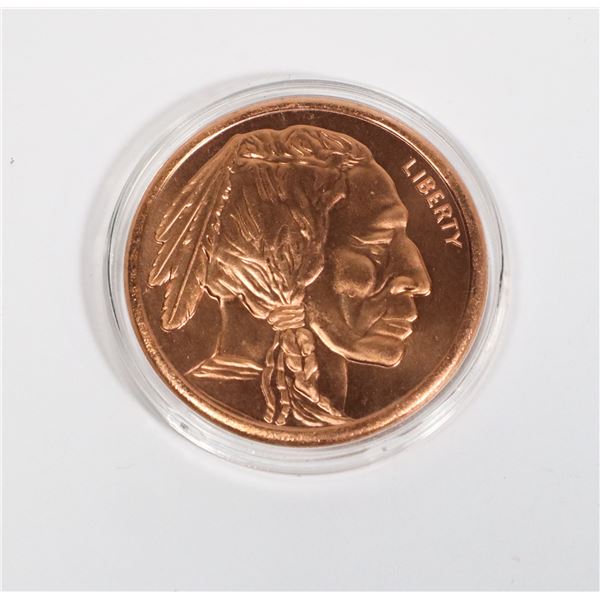 1-OZ INDIAN HEAD COPPER ROUND IN CAPSULE
